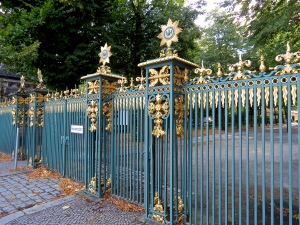 Ornate gates at the Schloss Chalottenburg.