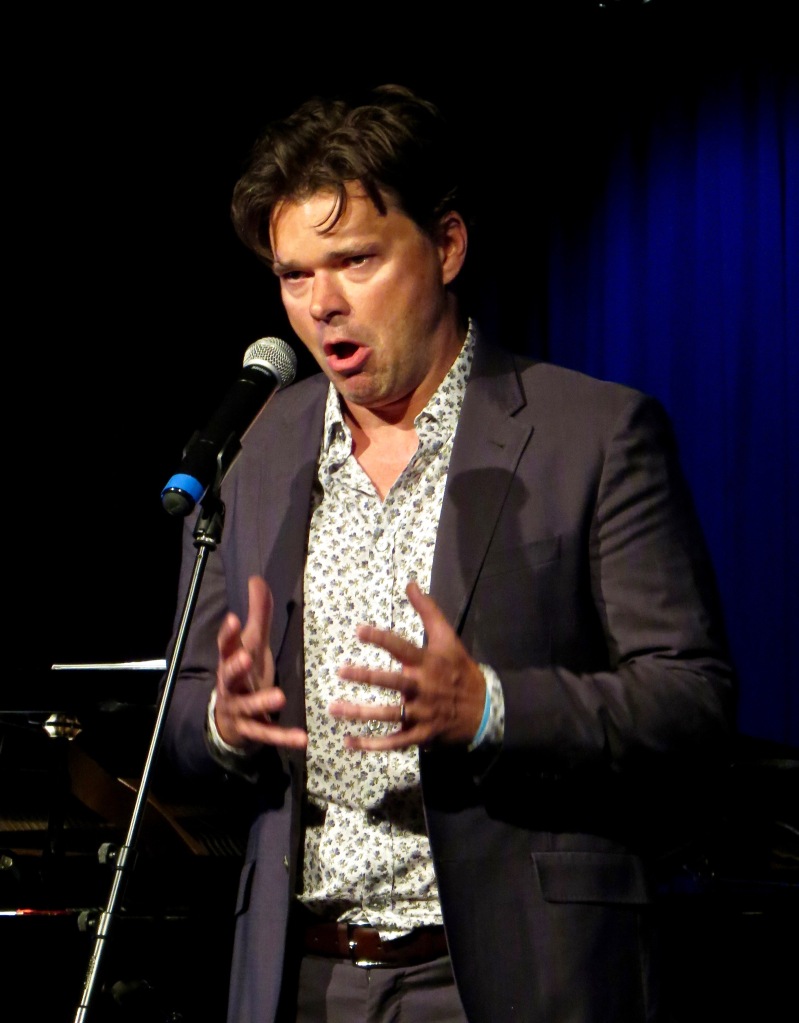 Hunter Foster singing, Empty Chairs at Empty Tables.