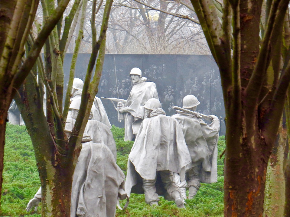 The Korean War Veterans Memorial.